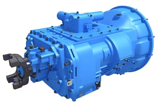 Car Transmission 3D rendering model Trans on white background