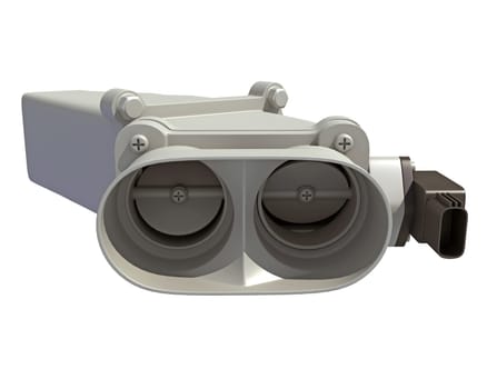 Car Super Charger 3D rendering model on white background