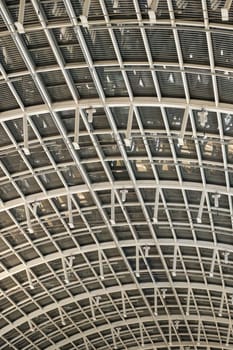Singapore - June 24 2023: Symmetrical Roof Architectural Design Of The Shoppes
