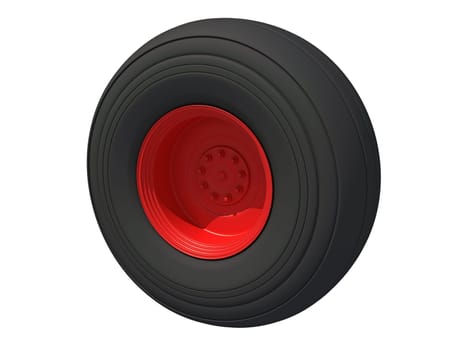 Truck Wheel 3D rendering model on white background