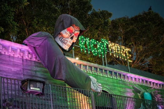 Malaysia - July 27 2023: Grim Reaper on Haunted Attraction