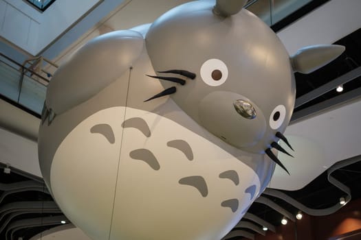 Singapore - August 21 2023: Studio Ghibli Totoro Inflatable Floating Showcase