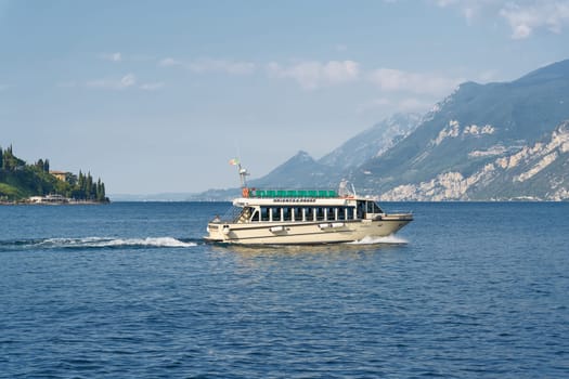 Ferry service between the towns of Malcesine and Limone Sul Garda on Lake Garda in Italy