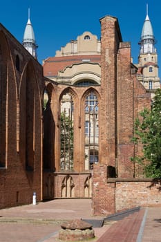The ruins of the Franciscan monastery church in Berlin Mitte, it is the oldest building in the city of Berlin and was historically known as the gray monastery