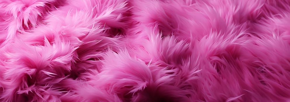 Pink fur texture top view. Coral fluffy fabric coat background. Winter fashion color trends feminine flat lay, female blog backdrop for text signs design. Girly abstract wallpaper, textile surface. beauty