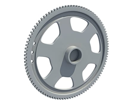 Flexplate Engine Flywheel 3D rendering model on white background