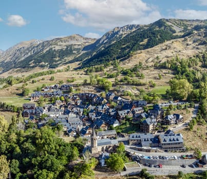Bagerque village in Lerida Catalonia of Spain Pyrenees in Aran Valley, Cataloged of the most beautiful villages in Spain. It has 107 inhabitants