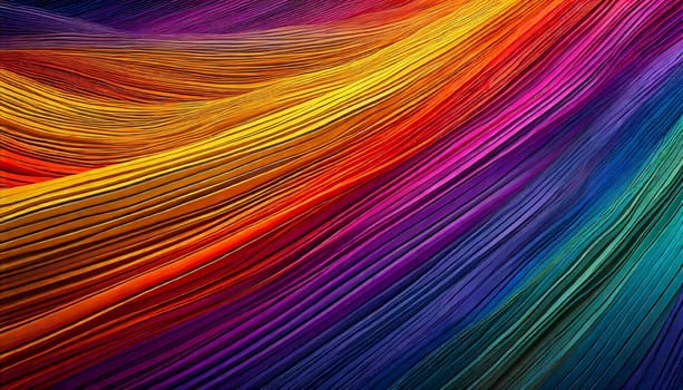 abstract background with multicolored wavy lines, design element. AI generated