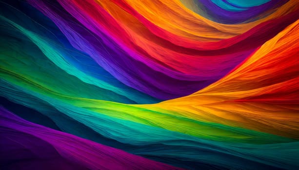 abstract background with multicolored wavy lines, design element. AI generated
