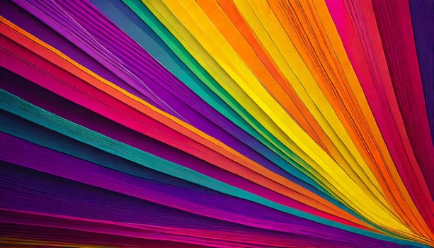 abstract background with multicolored wavy lines, design element. AI generated