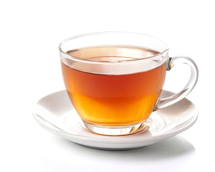 Cup of tea isolated on white background. AI generated