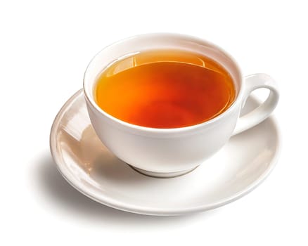 Cup of tea isolated on white background. AI generated