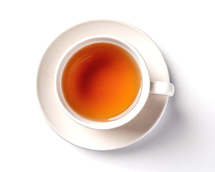 Cup of tea isolated on white background. AI generated