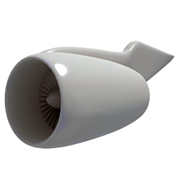 Turbofan Aircraft Engine 3D rendering model