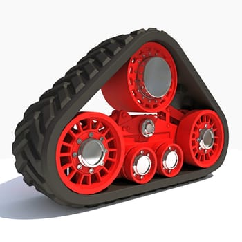Track Kit 3D rendering model on white background