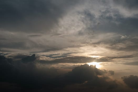 Beautiful Sunset with Cloudy Skies