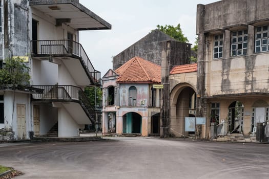Singapore - September 4 2023: Abandoned Film Street Set Scene