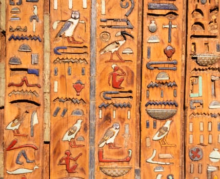 Ancient Egyptian hieroglyphics. Vintage background