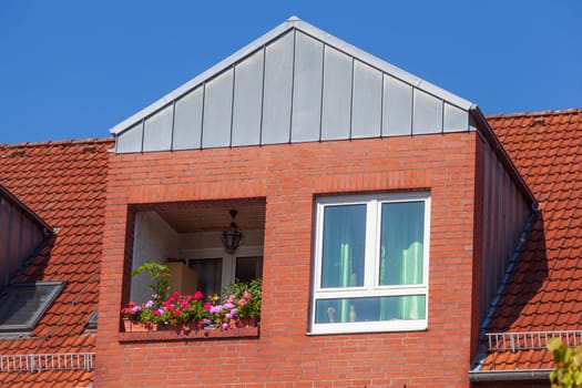 Brick multi-family house, residential building, Syke, Lower Saxony, Germany