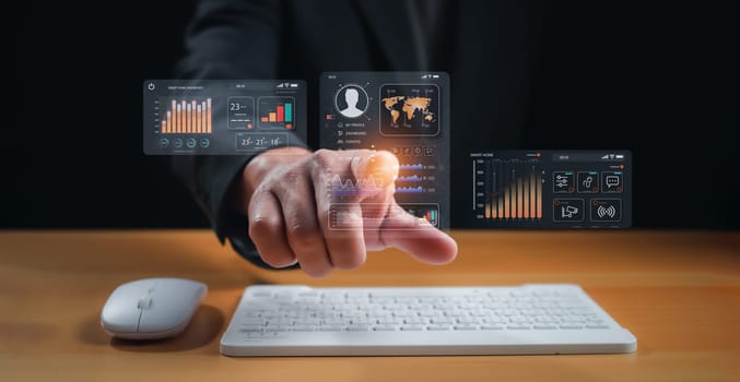 Smart home concept, Smart home Automation Control System, Innovation technology internet Network Concept, Smart home dashboard interface control connected devices and set up automations.