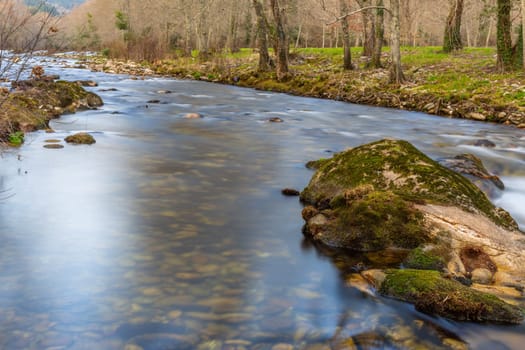 long exposure at the portuguese national park of Geres. Arcos de Valdevez, Portugal