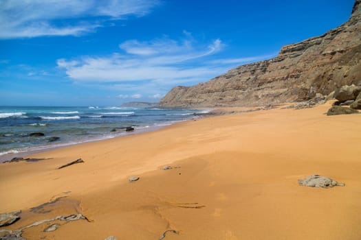 Beautiful empty beach in Alentejo, Portugal