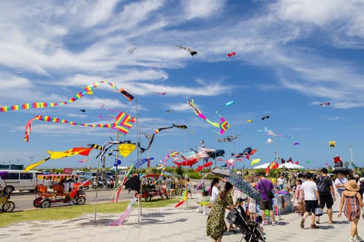 Hsinchu, Taiwan 10 September 2023: Hsinchu city international kite festival at park