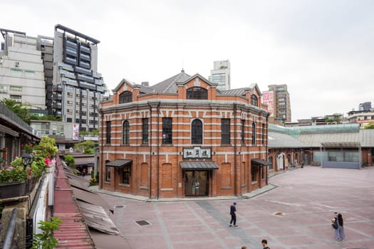 Taipei, Taiwan 13 September 2023: Red building old in Ximending district