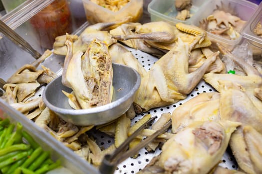 Chicken sell in the street market of Taiwan night market