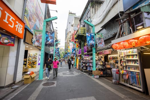 Taipei, Taiwan 13 September 2023: Taipei city street in Ximending district