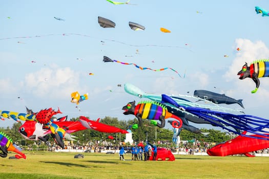 Hsinchu, Taiwan 10 September 2023: Hsinchu city international kite festival at park