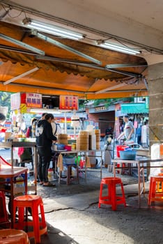 Hsinchu, Taiwan 17 November 2023: Hsinchu Zhudong Tourist Night Markets in Taiwan