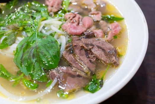 Delicious Pho with beef and vegetable