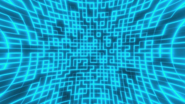 Abstract digital blocks. Computer generated 3d render