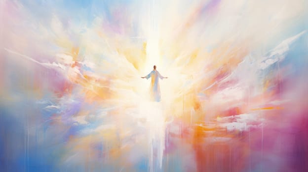 abstract painting of faith and religious and god, ai