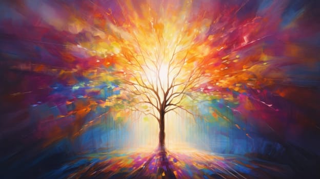 abstract painting of faith and religious and god, ai