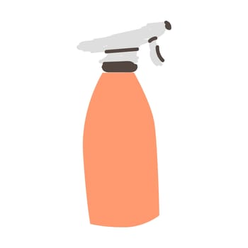 garden sprayer vector color icon isolated. Vector illustration in hand drawn style. Pink sprayer.