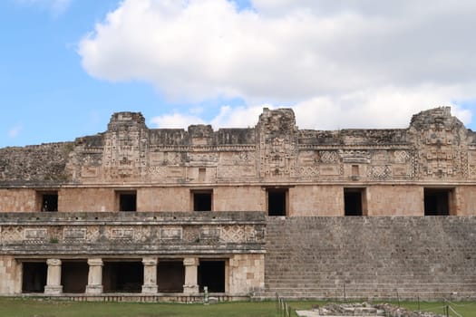 One of the buildings at the Cuadrangulo de las Monjas, Quadrangle of the Nuns, Uxmal, Merida, Mexico 2022