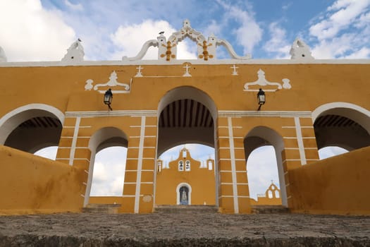 Entrance to the monastery Convento de San Antonio de Padua/convent of Saint Anthony of Padua, Izamal, Mexico 2022