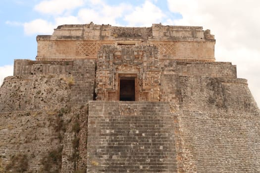 The top of the Pyramide of the Magician/Piramide del Advino Uxmal, Merida, Mexico 2022