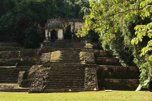 Temple of the Skull/Templo de la Calavera at Palenque archaeological Site, Mexico 2022