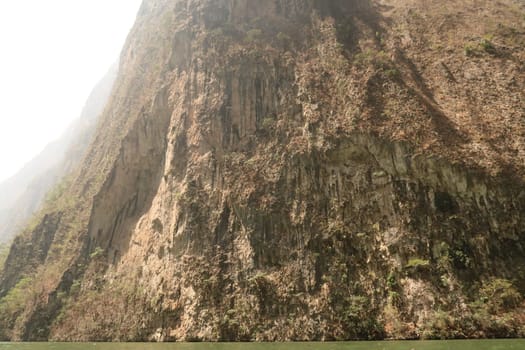 The high cliffs that form the impressive Sumidero Canyon/Canon del Sumidero, Chiapas, Mexico 2022