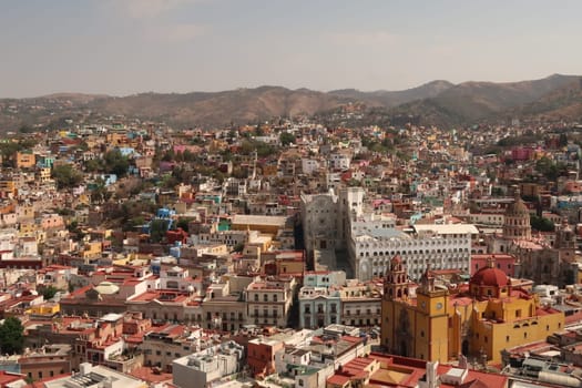 Beautiful view from the Pipila Monument/Monumento al Pipila onto Guanajuato, Mexico 2022