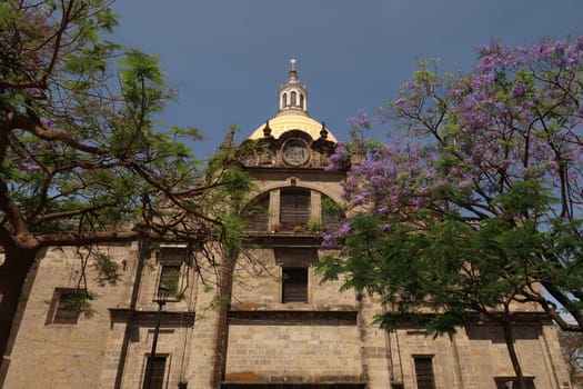 View from the Plaza de La Liberacion onto the Guadalajara Cathedral/Catedral de Guadalajara/Basílica de la Asunción de María Santísima, Guadalajara, Mexico 2022