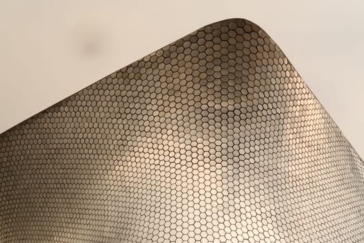 Metal hexagons form the facade of the famous Soumaya Museum, Mexico City 2022