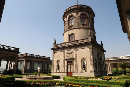 The Caballero Alto Tower/Torre Caballero Alto in the Garden of the Alcazar, Chapultepec Castle/Castillo de Chapultepec, Mexico City 2022