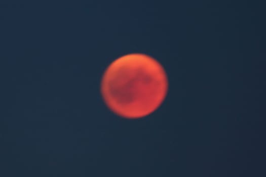 A beautiful blood moon, observed during a lunar eclipse