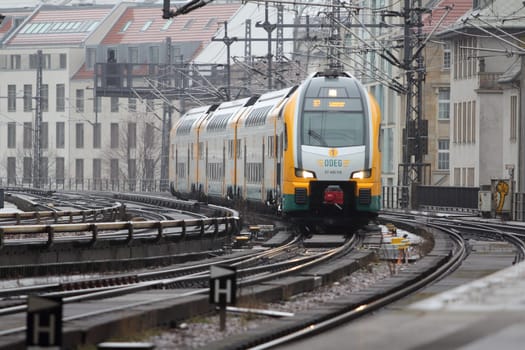 Berlin, Germany 1. April 2018: Ostdeutsche Eisenbahn GmbH (ODEG) is a joint venture founded in June 2002
