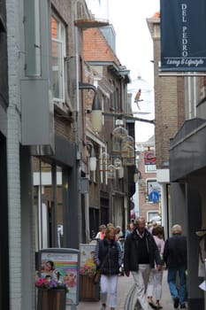 Goes, Netherlands July 10, 2018: the Papegaaistraat in Goes, a small town in the Netherlands
