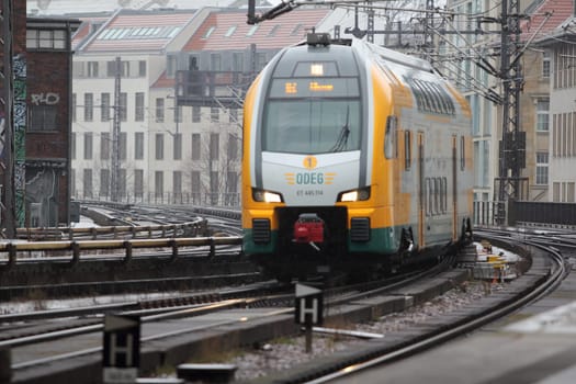 Berlin, Germany 1. April 2018: Ostdeutsche Eisenbahn GmbH (ODEG) is a joint venture founded in June 2002